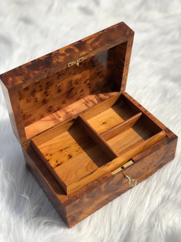 Moroccan traditional jelwery wood box . Thuya wood - Image 2