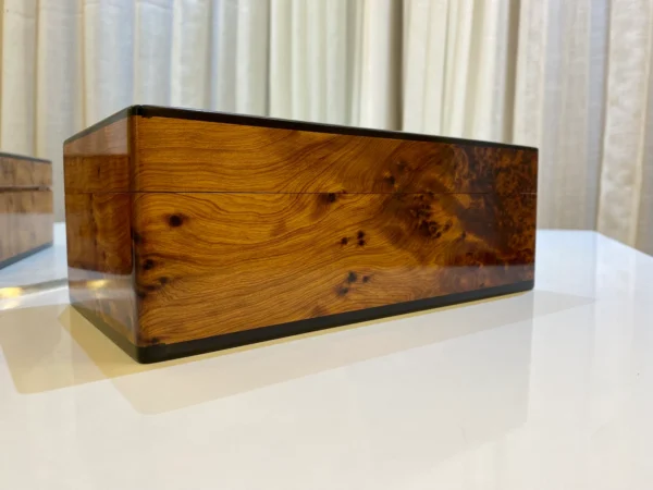 lockable wooden burl box,memory organizer,keepsake couples gift,decorative Exotic Wood Storage - Image 3